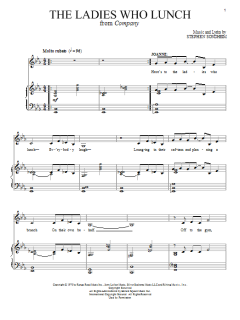 The Ladies Who Lunch von Stephen Sondheim (Download) 