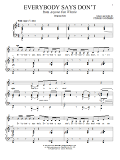 Everybody Says Don't von Stephen Sondheim (Download) 