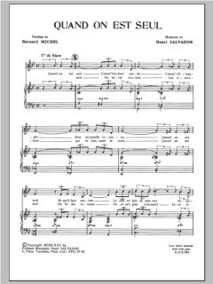 Quand On Est Seul von Henri Salvador (Download) 