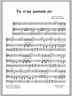 Tu N'as Jamais Su (Download) 