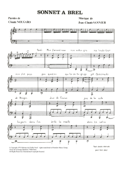 Sonnet A Brel von Claude Nougaro (Download) 
