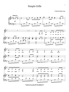 Simple Gifts von Traditional Shaker Hymn (Download) 