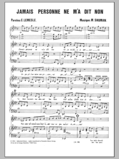 Jamais Personne Ne M'a Dit Non von Mort Shuman (Download) 
