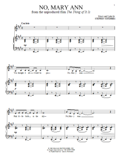 No, Mary Ann von Stephen Sondheim (Download) 