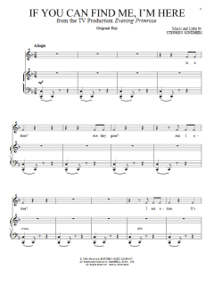 If You Can Find Me, I'm Here von Stephen Sondheim (Download) 
