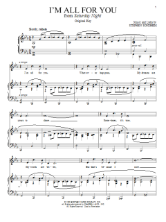I'm All For You von Stephen Sondheim (Download) 