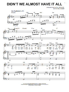 Didn't We Almost Have It All von Whitney Houston (Download) 