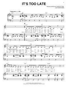 It's Too Late von Carole King (Download) 