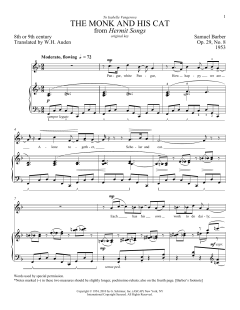 The Monk And His Cat von Samuel Barber (Download) 