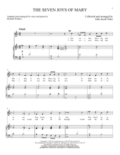 The Seven Joys Of Mary von John Jacob Niles (Download) 