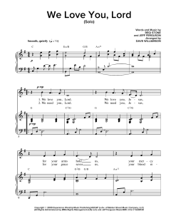 We Love You Lord von Regi Stone (Download) 