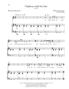 Orpheus With His Lute von William Schuman (Download) 