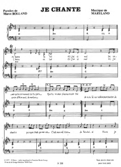 Je Chante von Maryland (Download) 