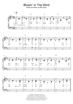 Blowin' In The Wind von Bob Dylan (Download) 