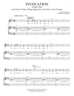 Invocation (Forget War) von Stephen Sondheim (Download) 