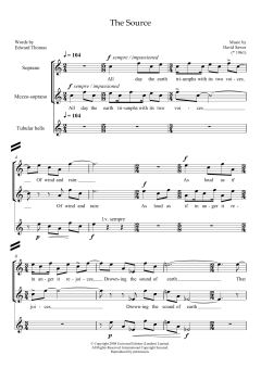 The Source (for soprano, mezzo-soprano and tubular bells) von David Sawer (Download) 