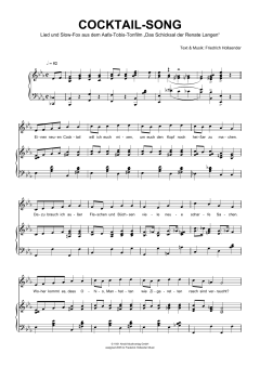 Cocktail-Song von Friedrich Holländer (Download) 