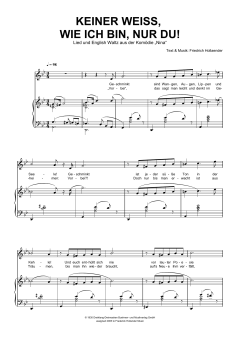 Keiner Weiss, Wie Ich Bin, Nur Du! von Friedrich Holländer (Download) 