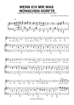 Wenn Ich Mir Was Wunchen Durfte von Friedrich Holländer (Download) 
