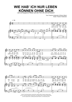 Wie Hab' Ich Nur Leben Konnen Ohne Dich von Robert Gilbert (Download) 