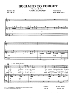 So Hard To Forget von Mort Shuman (Download) 