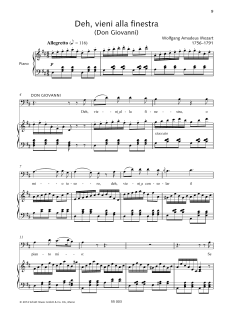 Deh, Vieni Alla Finestra von Wolfgang Amadeus Mozart (Download) 