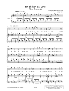 Fin ch'han dal vino von Wolfgang Amadeus Mozart (Download) 