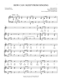 How Can I Keep From Singing (Download) 