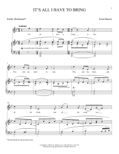 It's All I Have To Bring von Emily Dickinson (Download) 
