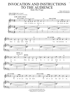 Invocation And Instructions To The Audience von Stephen Sondheim (Download) 