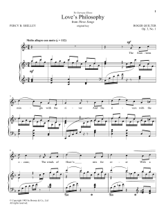 Love's Philosophy, Op. 3, No. 1 von Roger Quilter (Download) 
