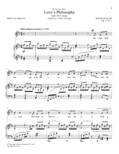 Love's Philosophy, Op. 3, No. 1 von Roger Quilter (Download) 