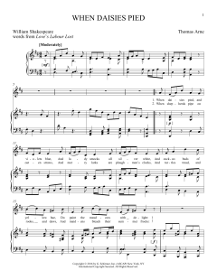 When Daisies Pied von Thomas Arne (Download) 