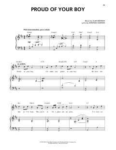 Proud Of Your Boy von Alan Menken (Download) 