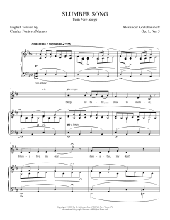 Slumber Song (Berceuse) von Alexander Gretchaninoff (Download) 