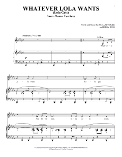 Whatever Lola Wants (Lola Gets) von Richard Adler (Download) 