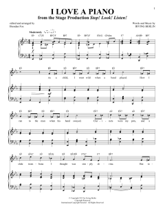 I Love A Piano von Irving Berlin (Download) 