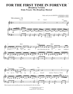 For The First Time In Forever [Solo version] von Robert Lopez (Download) 