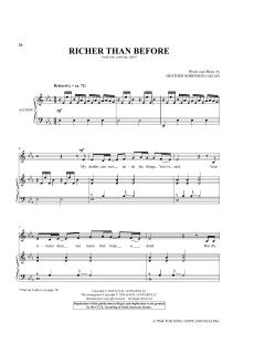 Richer Than Before (for High Voice, Acoustic Guitar and Cello) (Download) 