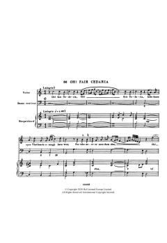 Oh! Fair Cedaria (for Voice, Bass Continuo and Harpsichord) (Download) 