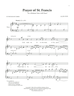 Prayer of St. Francis (Medium Voice) von Allen Pote (Download) 
