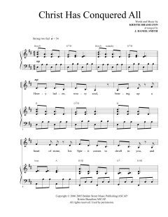 Christ Has Conquered All von Kristie Braselton (Download) 