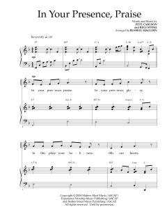 In Your Presence, Praise von Regi Stone (Download) 
