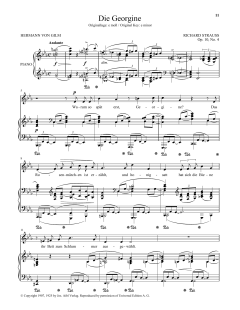 Die Georgine (Low Voice) von Richard Strauss (Download) 