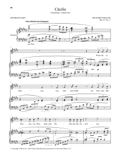Cacilie (High Voice) von Richard Strauss (Download) 