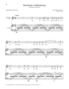 Heimliche Aufforderung von Richard Strauss (Download) 