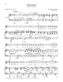 Allerseelen (High Voice) von Richard Strauss (Download) 