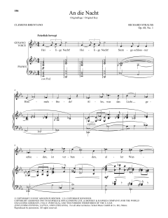 An Die Nacht (High Voice) von Richard Strauss (Download) 