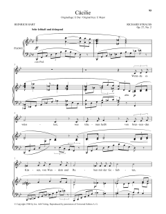 Cacilie (Low Voice) von Richard Strauss (Download) 
