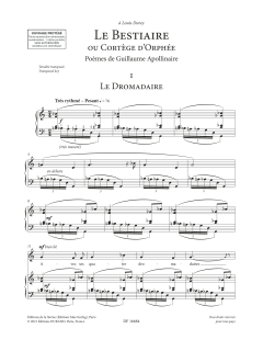 Le Bestiaire ou le Cortège d'Orphée von Francis Poulenc (Download) 